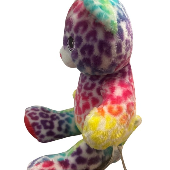 Build-A-Bear Workshop Rainbow Leopard Print Teddy Bear Plush Stuffed Animal 16” - Picture 3 of 10